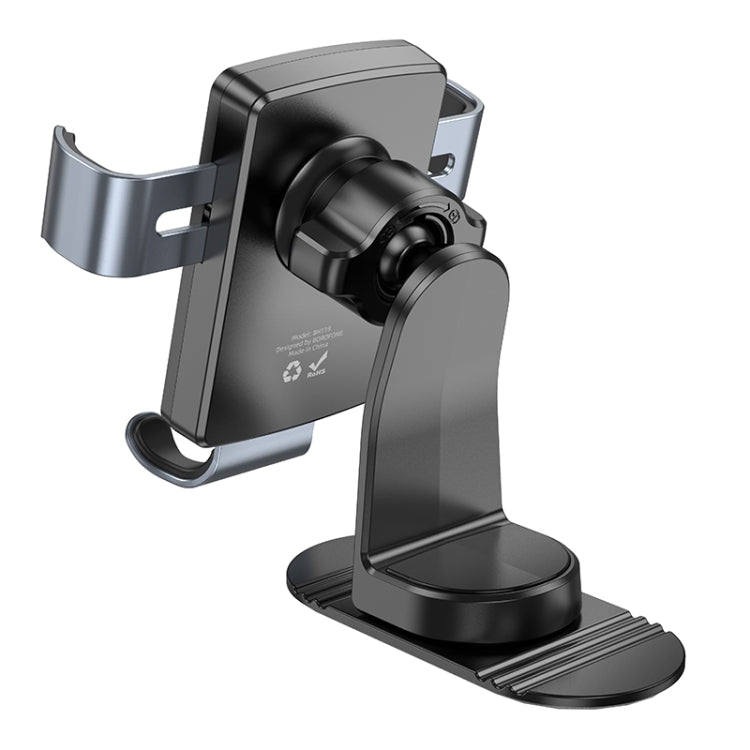 Borofone BH119 Refined Center Console Gravity Linkage Car Holder(Black Tarnish) - Car Holders by Borofone | Online Shopping South Africa | PMC Jewellery | Buy Now Pay Later Mobicred