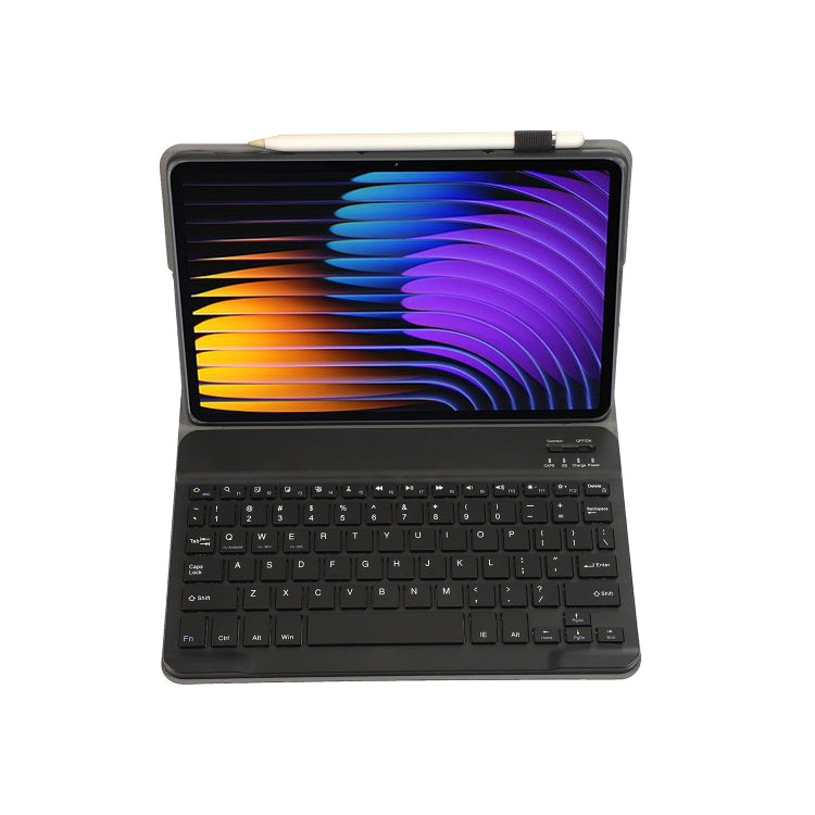 For Xiaomi Pad 7 / 7 Pro 11.2 inch A0N13 Ultra-thin Detachable Bluetooth Keyboard Leather Tablet Case(Black) - Others Keyboard by PMC Jewellery | Online Shopping South Africa | PMC Jewellery | Buy Now Pay Later Mobicred