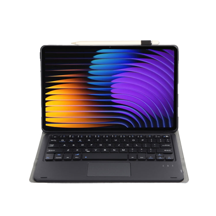 For Xiaomi Pad 7 / 7 Pro 11.2 inch A0N13-A Ultra-thin Detachable Bluetooth Keyboard Leather Tablet Case with Touchpad(Black) - Others Keyboard by PMC Jewellery | Online Shopping South Africa | PMC Jewellery | Buy Now Pay Later Mobicred