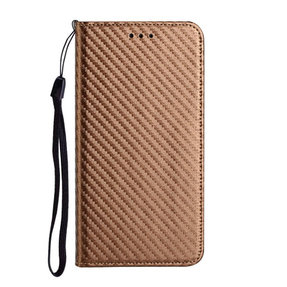 For Samsung Galaxy S25 5G Carbon Fiber Texture Magnetic Flip Leather Phone Case(Brown) - Galaxy S25 5G Cases by PMC Jewellery | Online Shopping South Africa | PMC Jewellery | Buy Now Pay Later Mobicred