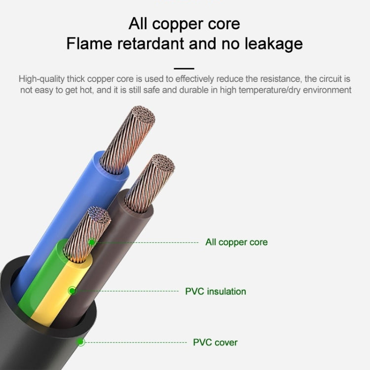 EU Plug Computer PC Power Cord 3 Pin Cable, Length:3m(Black) - free shipping - PMC TechLife - Order now!