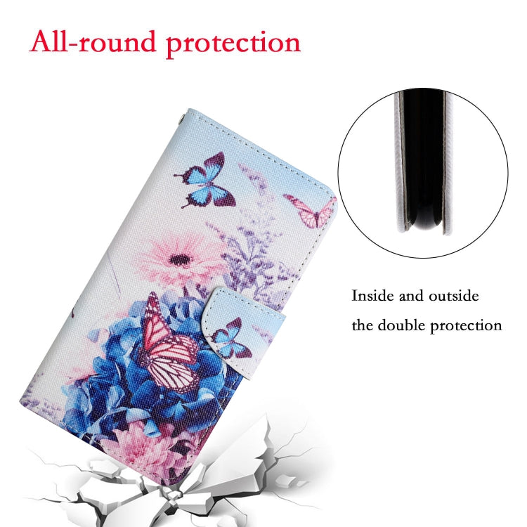 For Samsung Galaxy S25 Ultra 5G Colored Drawing Pattern Leather Phone Case(Purple Butterfly) - Galaxy S25 Ultra 5G Cases by PMC Jewellery | Online Shopping South Africa | PMC Jewellery | Buy Now Pay Later Mobicred
