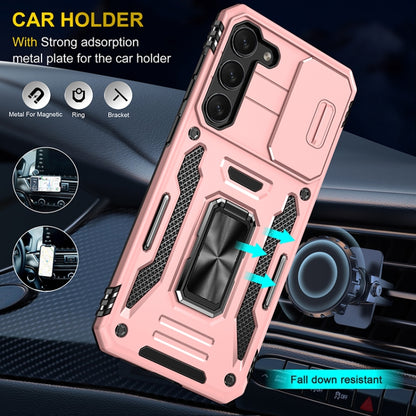 For Samsung Galaxy S25+ 5G Armor PC Hybrid TPU Camera Shield Phone Case(Rose Gold) - Galaxy S25+ 5G Cases by PMC Jewellery | Online Shopping South Africa | PMC Jewellery | Buy Now Pay Later Mobicred