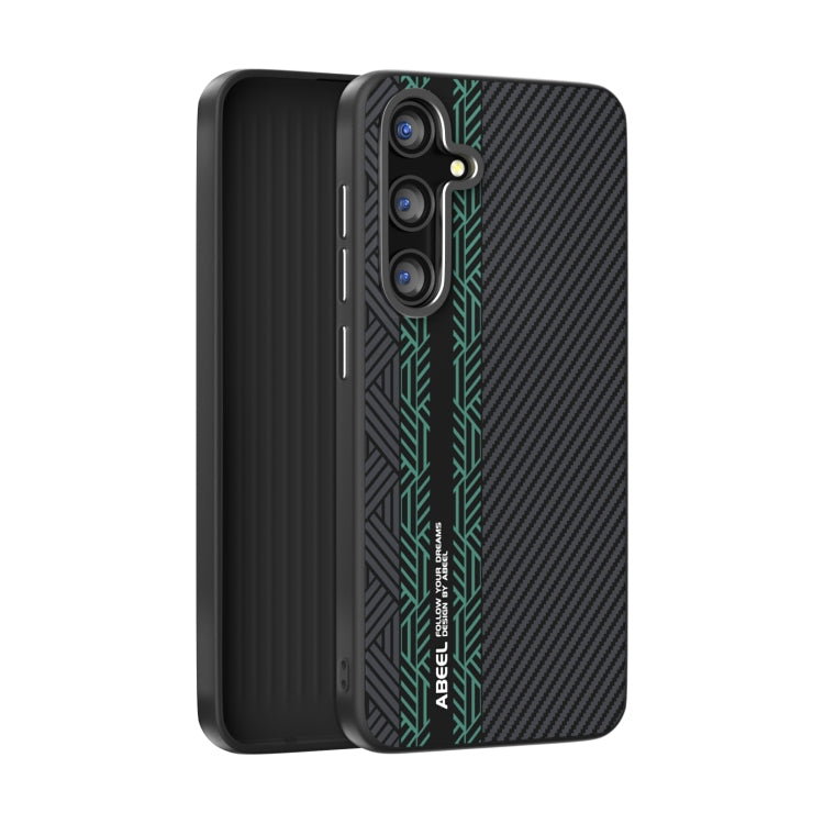 For Samsung Galaxy S25 5G ABEEL 6D Micro Relief MagSafe Magnetic Phone Case(Green) - Galaxy S25 5G Cases by PMC Jewellery | Online Shopping South Africa | PMC Jewellery | Buy Now Pay Later Mobicred