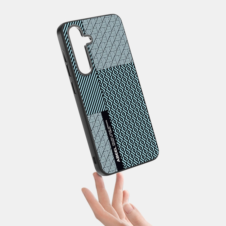 For Samsung Galaxy S25+ 5G ABEEL 6D Micro Relief MagSafe Magnetic Phone Case(Carbon Fiber Blue) - Galaxy S25+ 5G Cases by PMC Jewellery | Online Shopping South Africa | PMC Jewellery | Buy Now Pay Later Mobicred