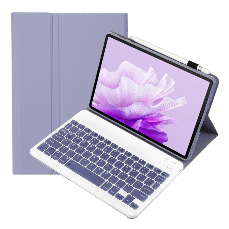 For Honor Pad X9 / X8 Pro 11.5 AH15 Ultra-thin Detachable Bluetooth Keyboard Leather Tablet Case(Lavender White) - Others Keyboard by PMC Jewellery | Online Shopping South Africa | PMC Jewellery | Buy Now Pay Later Mobicred