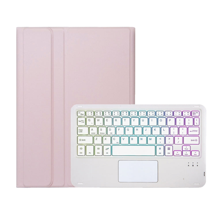 For Huawei MatePad 11.5 S 2024 AH20-AS Ultra-thin Detachable Backlight Bluetooth Keyboard Leather Tablet Case with Touchpad(Pink White) - Others Keyboard by PMC Jewellery | Online Shopping South Africa | PMC Jewellery | Buy Now Pay Later Mobicred