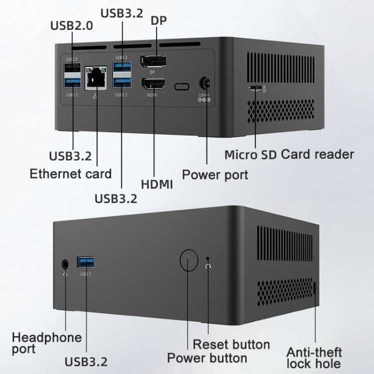 Jumper N305Hi Mini PC, Intel Alder Lake-N i3-N305 Octa-core 3.8GHz, RAM: 16GB, ROM: 512GB(US Plug) - free shipping - PMc TechLife - Order now!