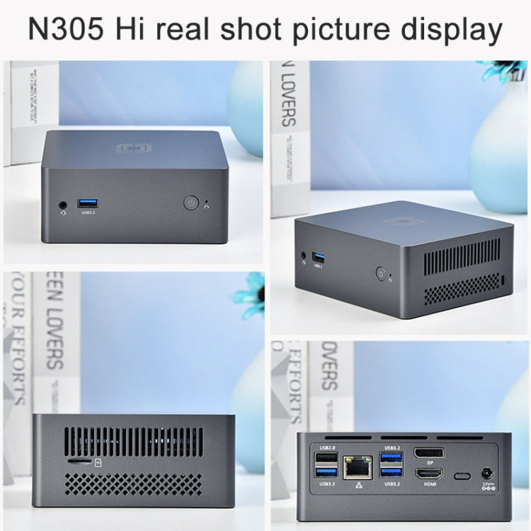 Jumper N305Hi Mini PC, Intel Alder Lake-N i3-N305 Octa-core 3.8GHz, RAM: 16GB, ROM: 512GB(US Plug) - free shipping - PMc TechLife - Order now!