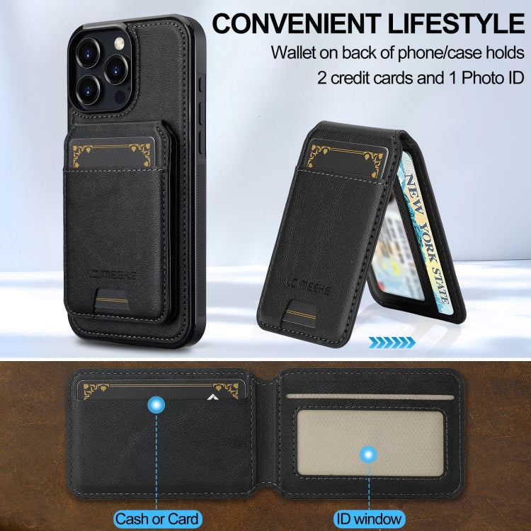 For iPhone 16 Pro Max LC.IMEEKE L3 Series Detachable RFID Card Bag Magsafe Phone Case(Black) - iPhone 16 Pro Max Cases by LC.IMEEKE | Online Shopping South Africa | PMC Jewellery | Buy Now Pay Later Mobicred