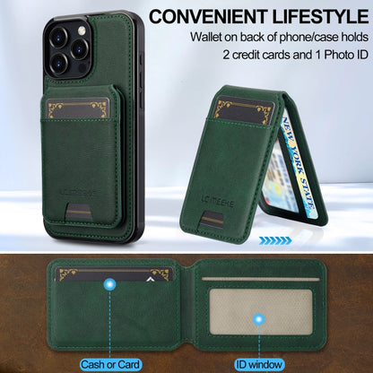 For iPhone 16 Pro Max LC.IMEEKE L3 Series Detachable RFID Card Bag Magsafe Phone Case(Green) - iPhone 16 Pro Max Cases by LC.IMEEKE | Online Shopping South Africa | PMC Jewellery | Buy Now Pay Later Mobicred