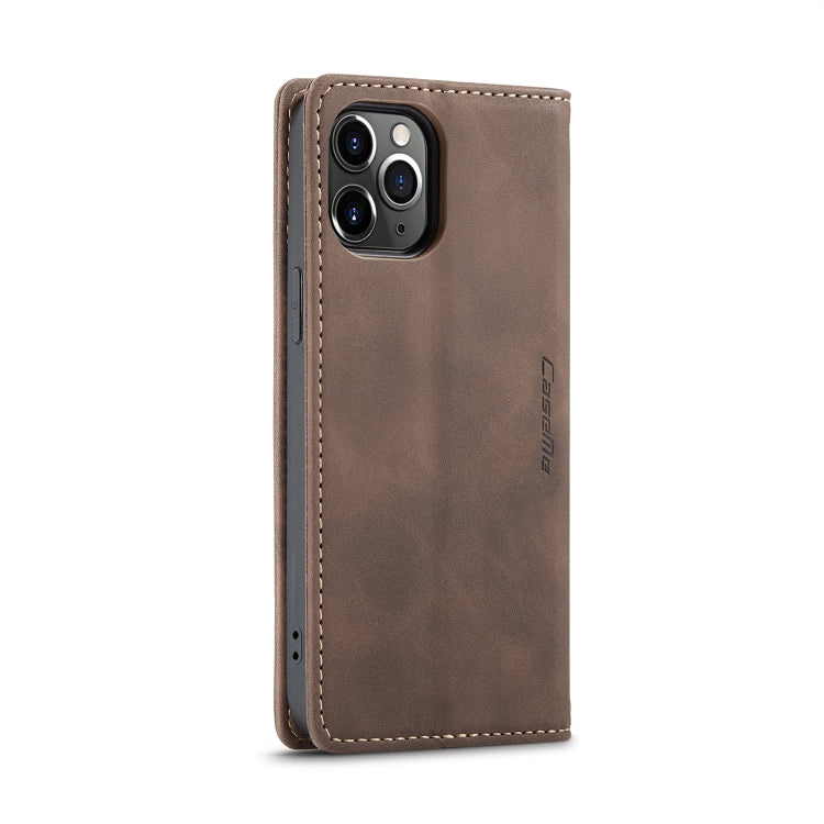 For iPhone 12 Pro Max CaseMe-013 Multifunctional Retro Frosted Horizontal Flip Leather Case with Card Slot & Holder & Wallet(Coffee) - iPhone 12 Pro Max Cases by CaseMe | Online Shopping South Africa | PMC Jewellery | Buy Now Pay Later Mobicred