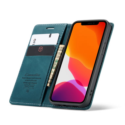 For iPhone 12 mini CaseMe-013 Multifunctional Retro Frosted Horizontal Flip Leather Case with Card Slot & Holder & Wallet(Blue) - iPhone 12 mini Cases by CaseMe | Online Shopping South Africa | PMC Jewellery | Buy Now Pay Later Mobicred