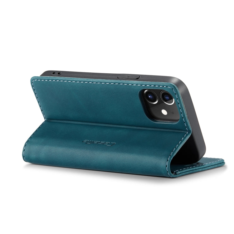 For iPhone 12 mini CaseMe-013 Multifunctional Retro Frosted Horizontal Flip Leather Case with Card Slot & Holder & Wallet(Blue) - iPhone 12 mini Cases by CaseMe | Online Shopping South Africa | PMC Jewellery | Buy Now Pay Later Mobicred