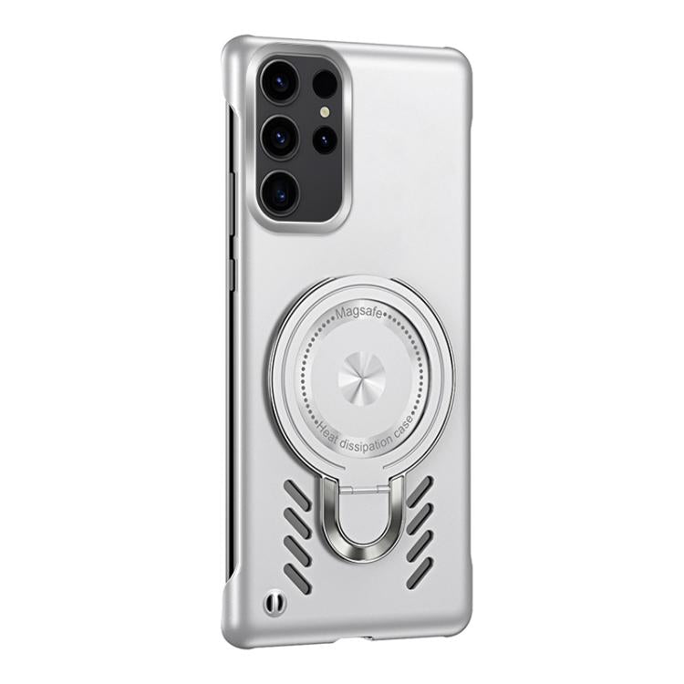 For Samsung Galaxy S25 Ultra 5G Ice Sense Series Graphene Cooling MagSafe Holder Phone Case(Silver) - Galaxy S25 Ultra 5G Cases by PMC TechLife | Online Shopping South Africa | PMC TechLife | Buy Now Pay Later Mobicred