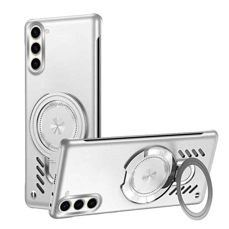 For Samsung Galaxy S25 5G Ice Sense Series Graphene Cooling MagSafe Holder Phone Case(Silver) - free shipping - PMC TechLife - Order now!