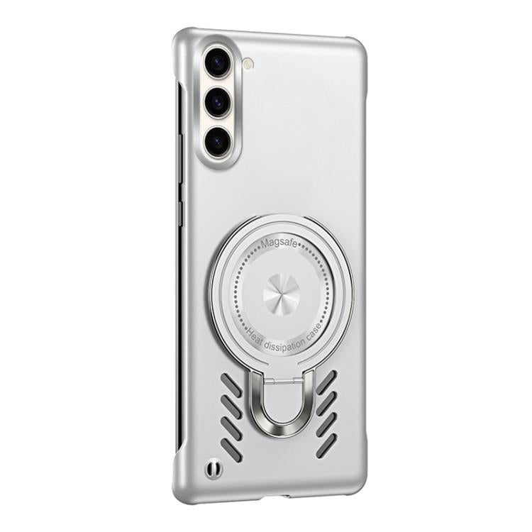 For Samsung Galaxy S25 5G Ice Sense Series Graphene Cooling MagSafe Holder Phone Case(Silver) - free shipping - PMC TechLife - Order now!
