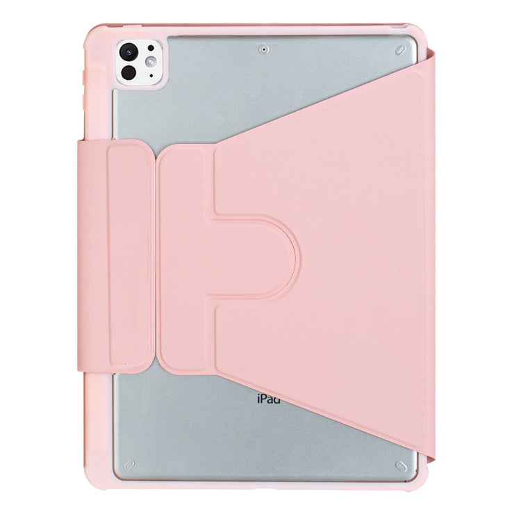 For iPad Pro 11 2024 L13-B 360 Rotation Acrylic Transparent Bluetooth Keyboard Leather Case(Pink) - free shipping - PMC Jewellery - Order now!