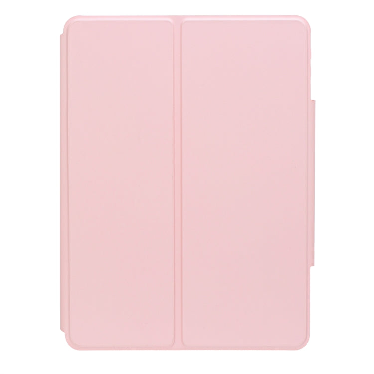 For iPad Pro 11 2024 YL13-A 360 Rotation Acrylic Transparent Round Keycap Bluetooth Keyboard Leather Case With Touch Control(Pink) - For iPad Pro by PMC Jewellery | Online Shopping South Africa | PMC Jewellery | Buy Now Pay Later Mobicred