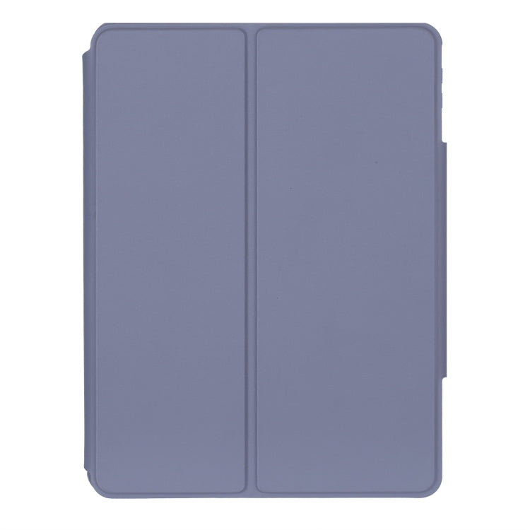 For iPad Pro 11 2024 YL13-A 360 Rotation Acrylic Transparent Round Keycap Bluetooth Keyboard Leather Case With Touch Control(Purple) - For iPad Pro by PMC Jewellery | Online Shopping South Africa | PMC Jewellery | Buy Now Pay Later Mobicred