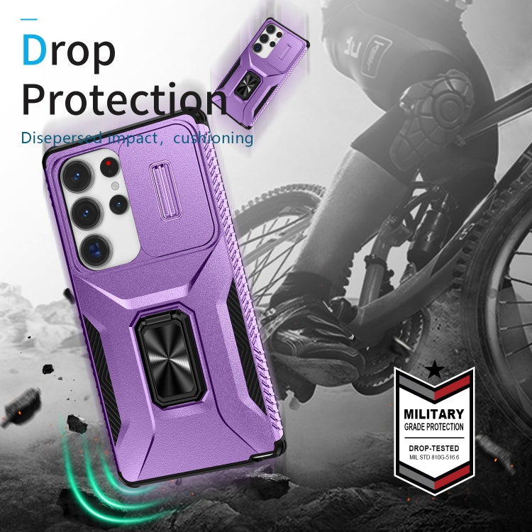 For Samsung Galaxy S25 Ultra 5G Sliding Camshield Holder Phone Case(Purple) - Galaxy S25 Ultra 5G Cases by PMC Jewellery | Online Shopping South Africa | PMC Jewellery | Buy Now Pay Later Mobicred