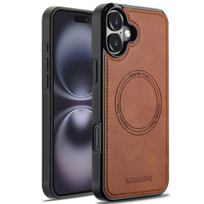 For iPhone 16 LC.IMEEKE Magsafe Phone Case(Brown) - iPhone 16 Cases by LC.IMEEKE | Online Shopping South Africa | PMC Jewellery | Buy Now Pay Later Mobicred