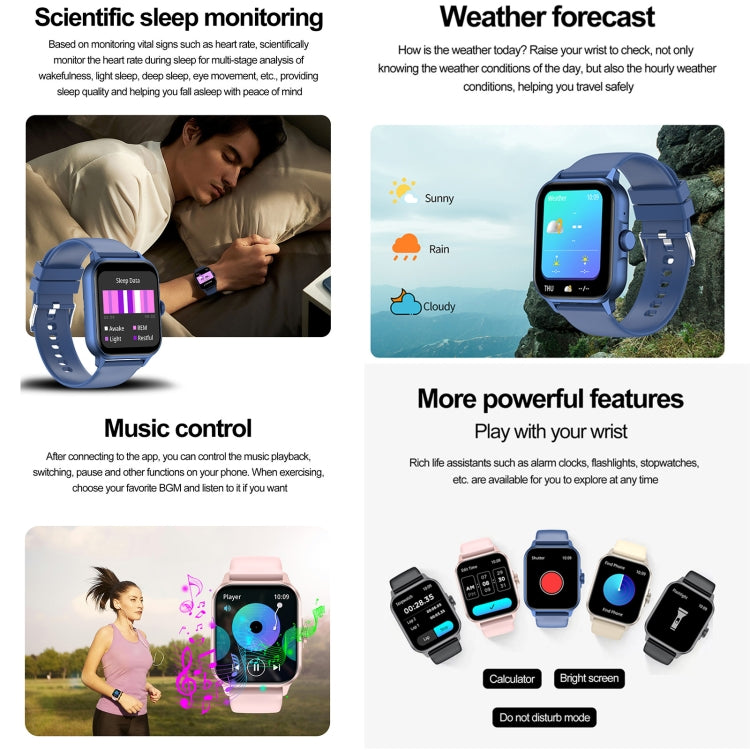ZW36A 1.83 inch BT Call Smart Watch, Blood oxygen / Blood Pressure / Heart Rate(Black) - Smart Wristbands by PMC TechLife | Online Shopping South Africa | PMC TechLife | Buy Now Pay Later Mobicred