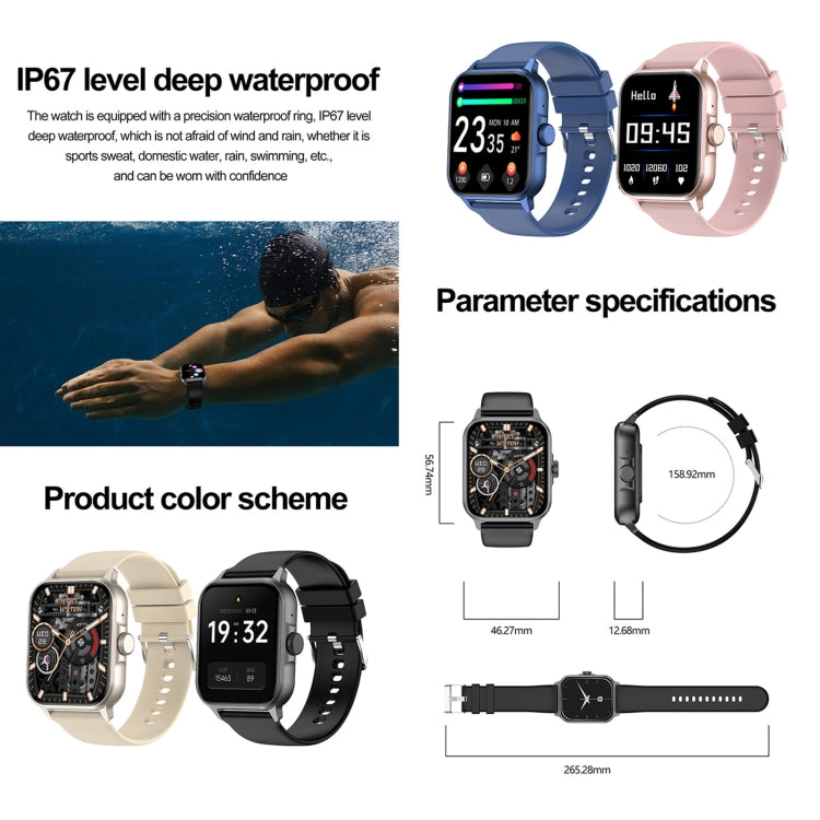 ZW36A 1.83 inch BT Call Smart Watch, Blood oxygen / Blood Pressure / Heart Rate(Black) - Smart Wristbands by PMC TechLife | Online Shopping South Africa | PMC TechLife | Buy Now Pay Later Mobicred
