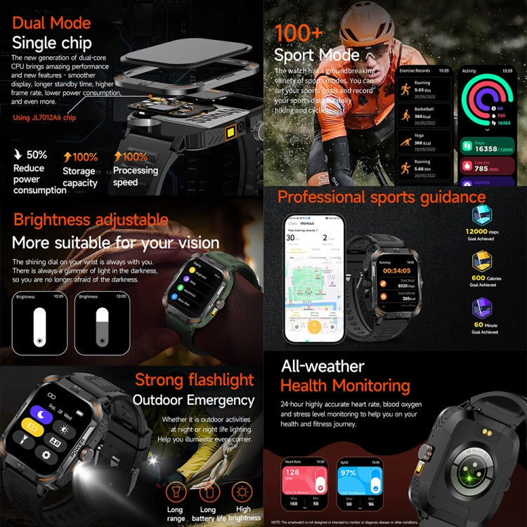 ZW69 1.97 inch AMOLED Outdoor Sports BT Call Smart Watch, Blood Oxygen / Heart Rate / Remote Photography / Sleep monitoring(Black) - Smart Wristbands by PMC TechLife | Online Shopping South Africa | PMC TechLife | Buy Now Pay Later Mobicred