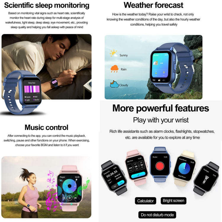 ZW36 1.83 inch BT Call Smart Watch, Blood oxygen / Blood Pressure / Heart Rate(Gold) - Smart Wristbands by PMC TechLife | Online Shopping South Africa | PMC TechLife | Buy Now Pay Later Mobicred