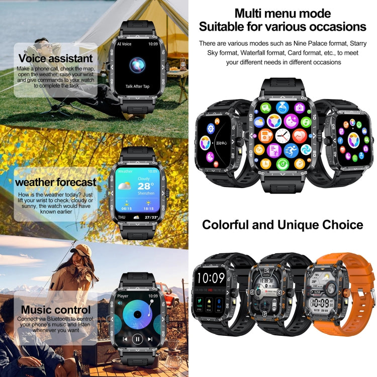ZW59 1.95 inch BT Call Sports Smart Watch, Blood Oxygen / Heart Rate / Remote Photography(Orange) - free shipping - PMC TechLife - Order now!