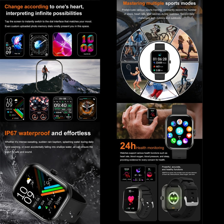 ZW65 2.01 inch Fitness Smart Watch, Blood Oxygen / Blood Pressure / Heart Rate(Blue) - Smart Wristbands by PMC TechLife | Online Shopping South Africa | PMC TechLife | Buy Now Pay Later Mobicred
