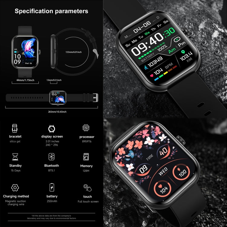 ZW65 2.01 inch Fitness Smart Watch, Blood Oxygen / Blood Pressure / Heart Rate(Gold) - Smart Wristbands by PMC TechLife | Online Shopping South Africa | PMC TechLife | Buy Now Pay Later Mobicred