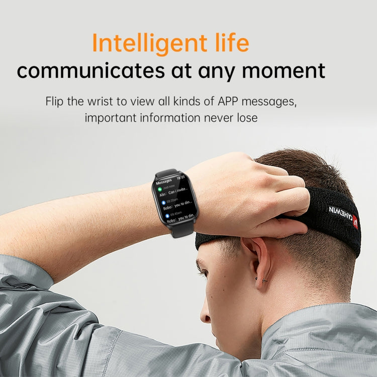 KT73S 1.85 inch Square Screen BT Call Smart Watch, Heart Rate / Blood Pressure / Blood Oxygen / Female Health / Sleep Monitoring(Gold) - Smart Wristbands by PMC TechLife | Online Shopping South Africa | PMC TechLife | Buy Now Pay Later Mobicred