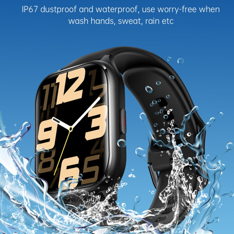 KT73S 1.85 inch Square Screen BT Call Smart Watch, Heart Rate / Blood Pressure / Blood Oxygen / Female Health / Sleep Monitoring(Gold) - Smart Wristbands by PMC TechLife | Online Shopping South Africa | PMC TechLife | Buy Now Pay Later Mobicred