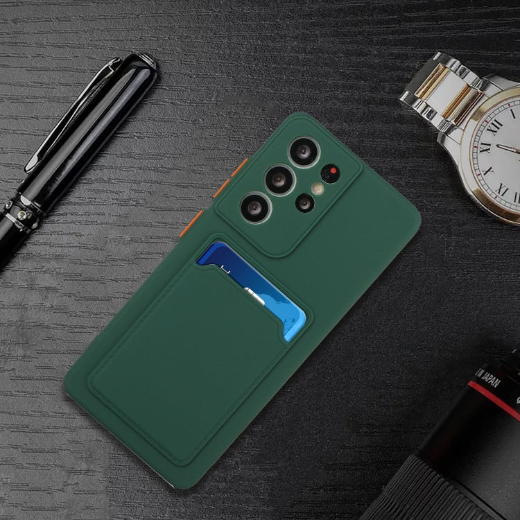 For Samsung Galaxy S25 Ultra 5G Card Slot Design Shockproof TPU Phone Case(Dark Green) - free shipping - PMC TechLife - Order now!