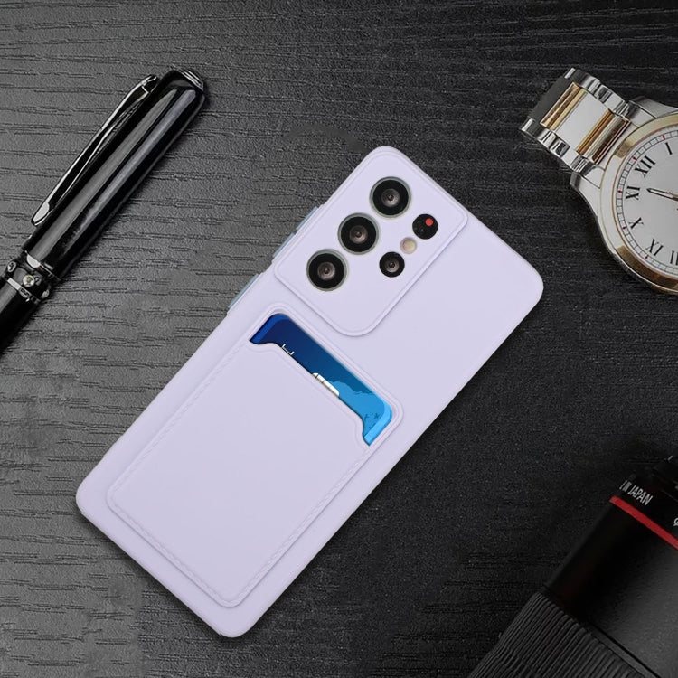 For Samsung Galaxy S25 Ultra 5G Card Slot Design Shockproof TPU Phone Case(Purple) - Galaxy S25 Ultra 5G Cases by PMC TechLife | Online Shopping South Africa | PMC TechLife | Buy Now Pay Later Mobicred