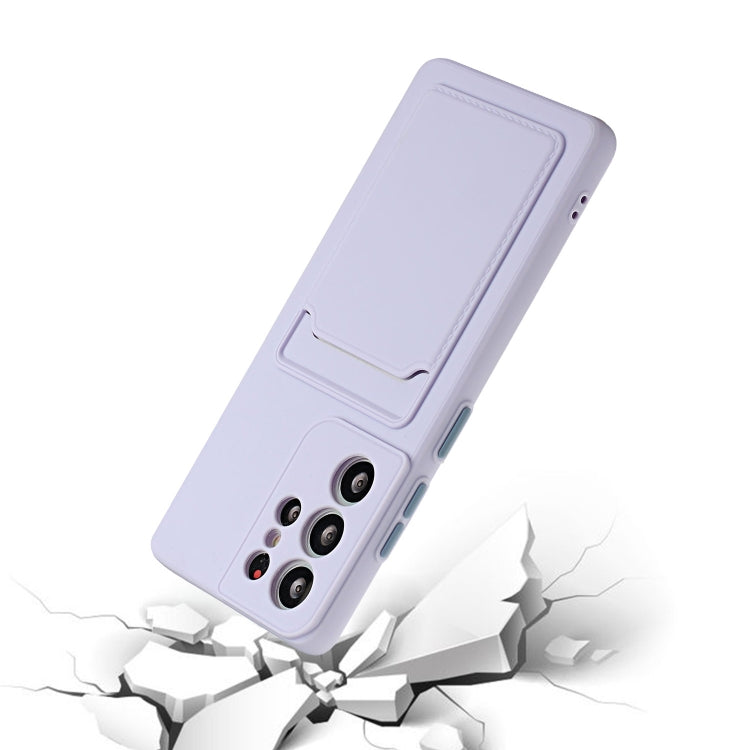 For Samsung Galaxy S25 Ultra 5G Card Slot Design Shockproof TPU Phone Case(Purple) - Galaxy S25 Ultra 5G Cases by PMC TechLife | Online Shopping South Africa | PMC TechLife | Buy Now Pay Later Mobicred