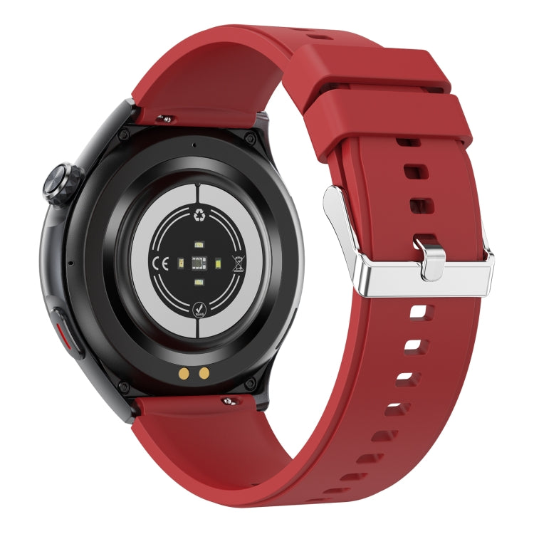 T82 1.43 inch Round Screen BT Call Smart Watch, Heart Rate / Blood Pressure / Blood Oxygen / Sleep / Blood Sugar / HRV / Metope / SOS, Strap:Silicone Red - Smart Wristbands by PMC TechLife | Online Shopping South Africa | PMC TechLife | Buy Now Pay Later Mobicred