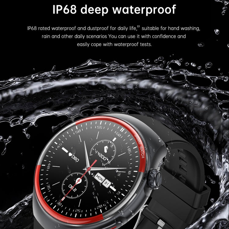 T82 1.43 inch Round Screen BT Call Smart Watch, Heart Rate / Blood Pressure / Blood Oxygen / Sleep / Blood Sugar / HRV / Metope / SOS, Strap:Silicone Red - Smart Wristbands by PMC TechLife | Online Shopping South Africa | PMC TechLife | Buy Now Pay Later Mobicred