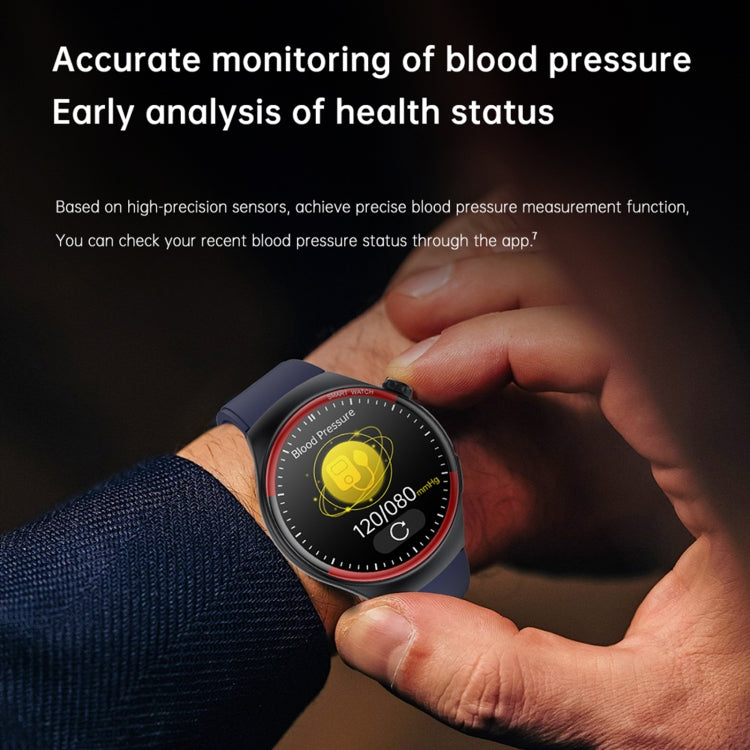 T82 1.43 inch Round Screen BT Call Smart Watch, Heart Rate / Blood Pressure / Blood Oxygen / Sleep / Blood Sugar / HRV / Metope / SOS, Strap:Silicone Red - Smart Wristbands by PMC TechLife | Online Shopping South Africa | PMC TechLife | Buy Now Pay Later Mobicred
