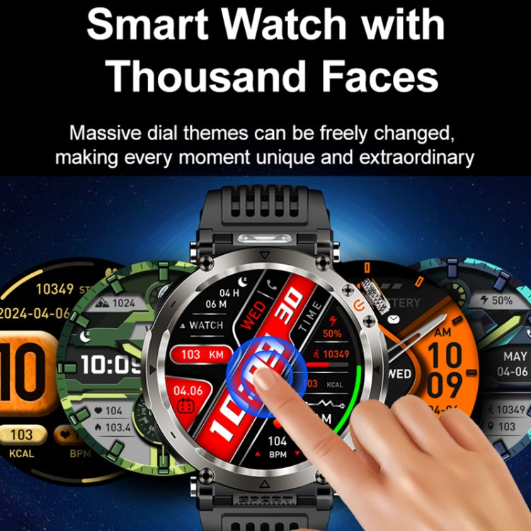 HT30 1.7 inch IP68 Waterproof Camouflage Silicone Band Smart Watch, Support Flashlight / Banknote Detector Light / Compass(Army Green) - Smart Wristbands by PMC TechLife | Online Shopping South Africa | PMC TechLife | Buy Now Pay Later Mobicred