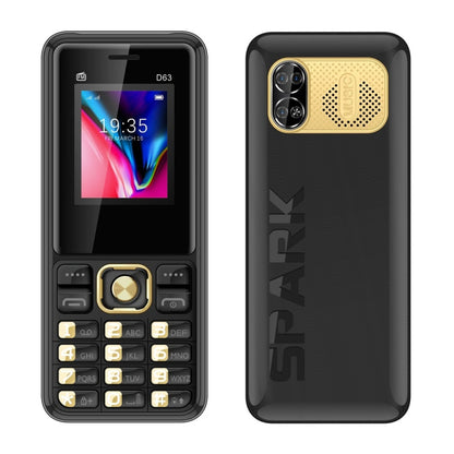 D63 Elder Keypad Phone, 1.77 inch, 3600mAh, SOS, FM, Dual SIM, GSM, Plug:EU Plug(Black) - Others by PMC Jewellery | Online Shopping South Africa | PMC Jewellery | Buy Now Pay Later Mobicred