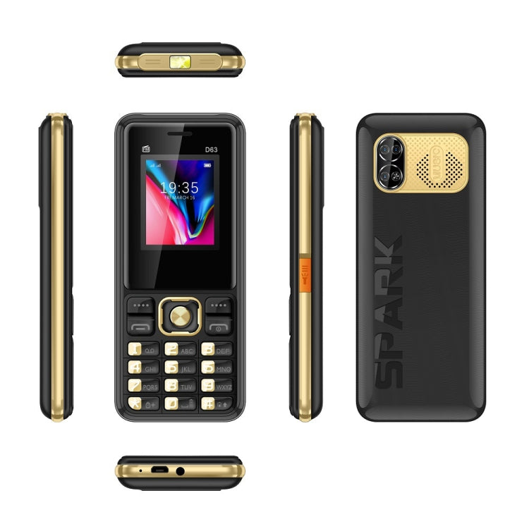 D63 Elder Keypad Phone, 1.77 inch, 3600mAh, SOS, FM, Dual SIM, GSM, Plug:UK Plug(Black) - Others by PMC Jewellery | Online Shopping South Africa | PMC Jewellery | Buy Now Pay Later Mobicred