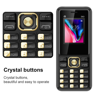 D63 Elder Keypad Phone, 1.77 inch, 3600mAh, SOS, FM, Dual SIM, GSM, Plug:UK Plug(Black) - Others by PMC Jewellery | Online Shopping South Africa | PMC Jewellery | Buy Now Pay Later Mobicred