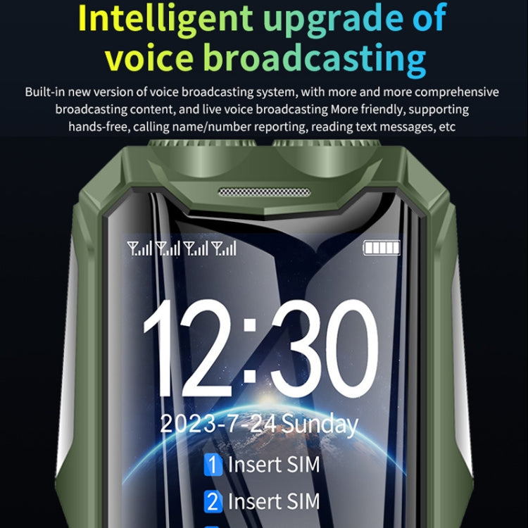 Q9-1 4G Elder Keypad Rugged Phone, 3.5 inch, 4500mAh, 21 Keys, SOS, FM, Network: 4G, Dual SIM(Green) - free shipping - PMC Jewellery - Order now!