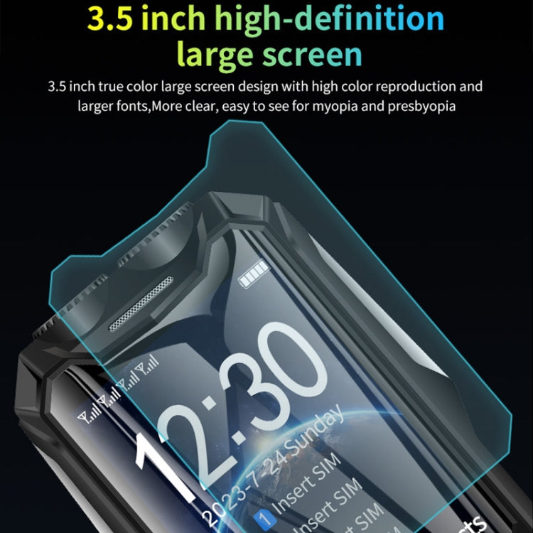 Q9-1 4G Elder Keypad Rugged Phone, 3.5 inch, 4500mAh, 21 Keys, SOS, FM, Network: 4G, Dual SIM(Green) - free shipping - PMC Jewellery - Order now!