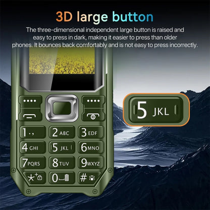 Q6000 Elder Keypad Phone, 2.4 inch, 6800mAh, Dual Flashlights, 21 Keys, SOS, FM, Dual SIM, GSM, Plug:UK Plug(Green) - Others by PMC Jewellery | Online Shopping South Africa | PMC Jewellery | Buy Now Pay Later Mobicred