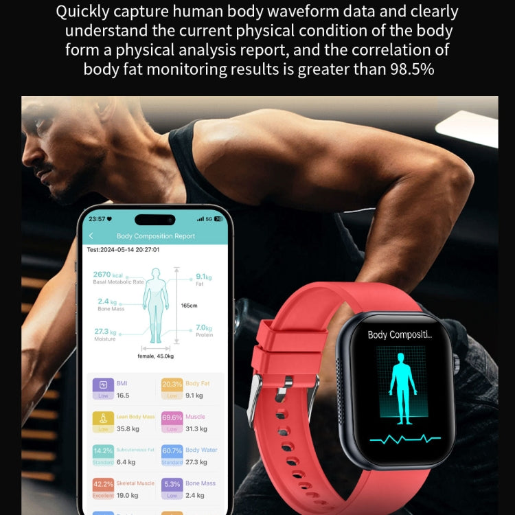 ET587 1.95 inch AMOLED Screen Smart Watch, ECG Electrocardiogram/Blood Sugar Monitoring(Grey) - Smart Watches by PMC TechLife | Online Shopping South Africa | PMC TechLife | Buy Now Pay Later Mobicred