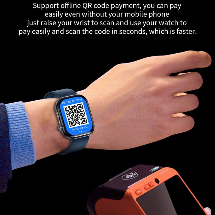 ET587 1.95 inch AMOLED Screen Smart Watch, ECG Electrocardiogram/Blood Sugar Monitoring(Black) - Smart Watches by PMC TechLife | Online Shopping South Africa | PMC TechLife | Buy Now Pay Later Mobicred